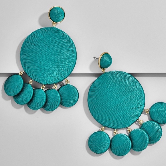 BAUBLE BAR SUNDIAL DROP EARRINGS-TEAL - Picture 3 of 3